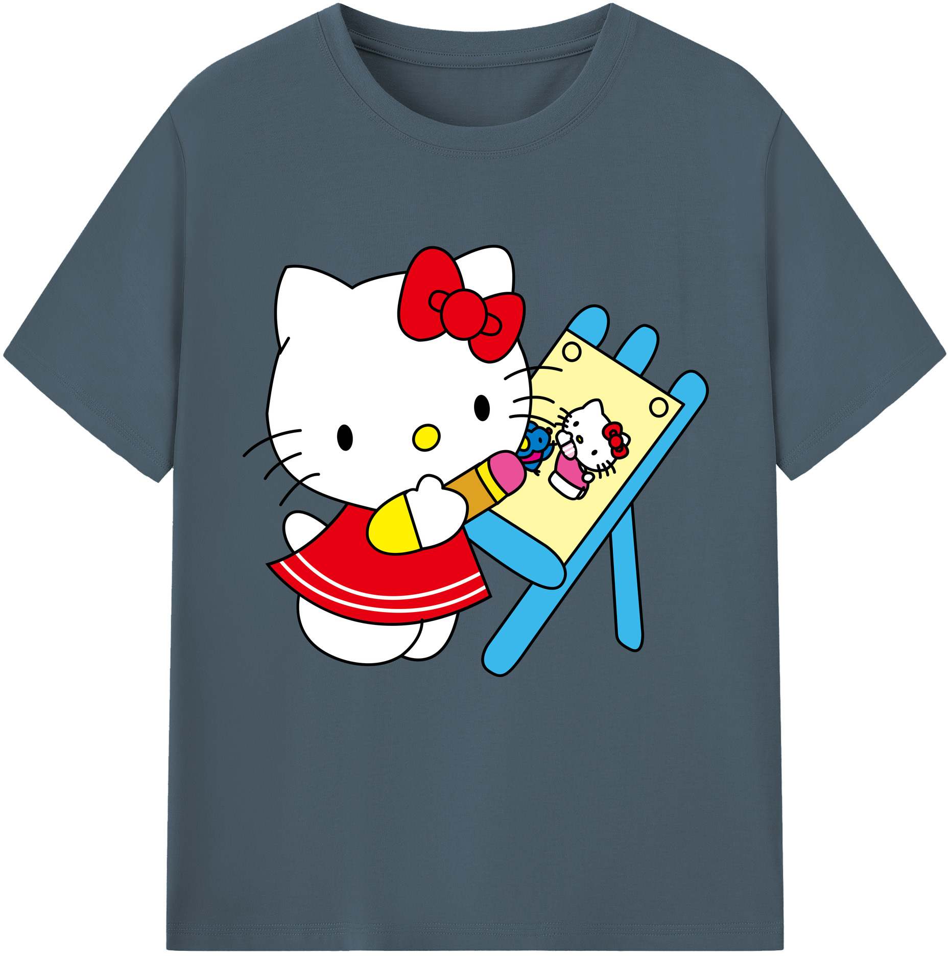 （画像用） Hello Kitty ハローキティ 綿100％半袖Tシャツ（フロントプリント）